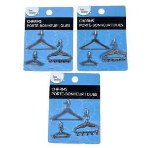 Bead Landing Charms Silver Tone Clothes Coat Hangers Metal Jewelry Craft Lot New